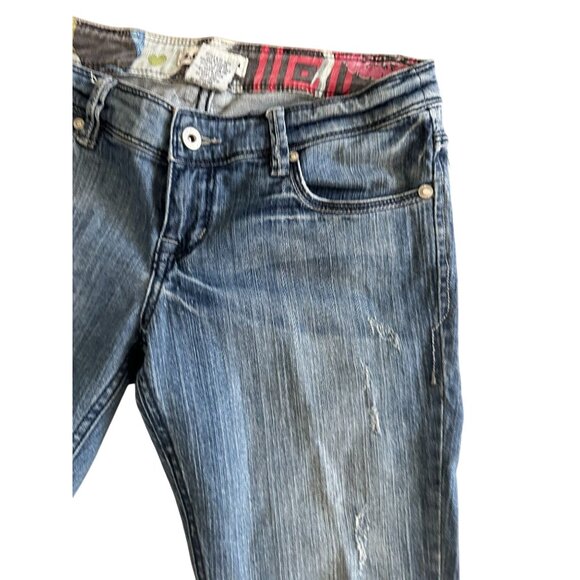 Z CAVARICCI Vintage y2k Denim Capris Pants Size 7 - Picture 6 of 8